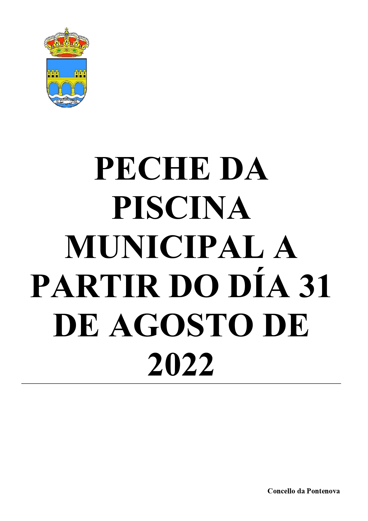 PECHE PISCINA MUNICIPAL A PARTIR DO 31/08/2022